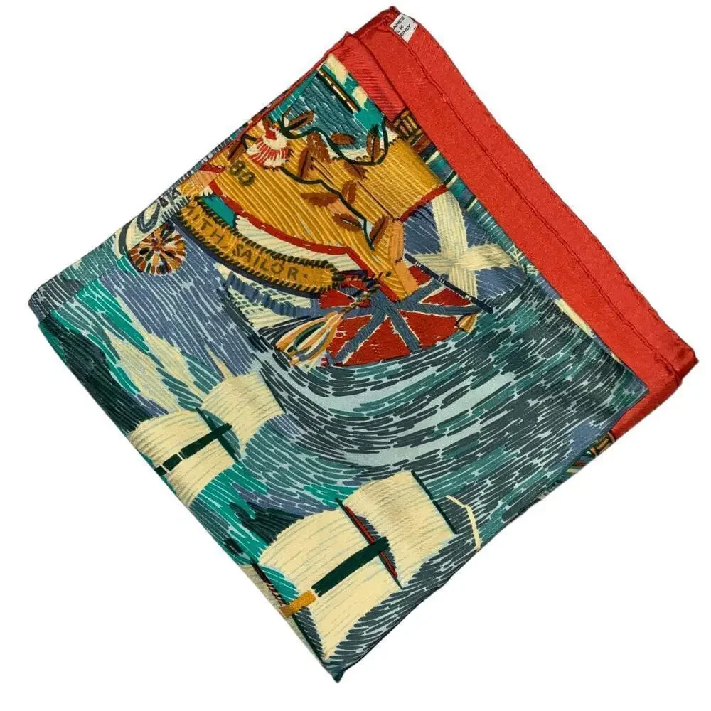 Hermes Scarf  Henry F. Smith Sailor 90cm 100% Silk Square Scarf - Picture 13 of 15